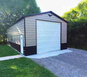 Single Car Garage 18x25 Metal Barn Garage Steel Building Shed for Sale