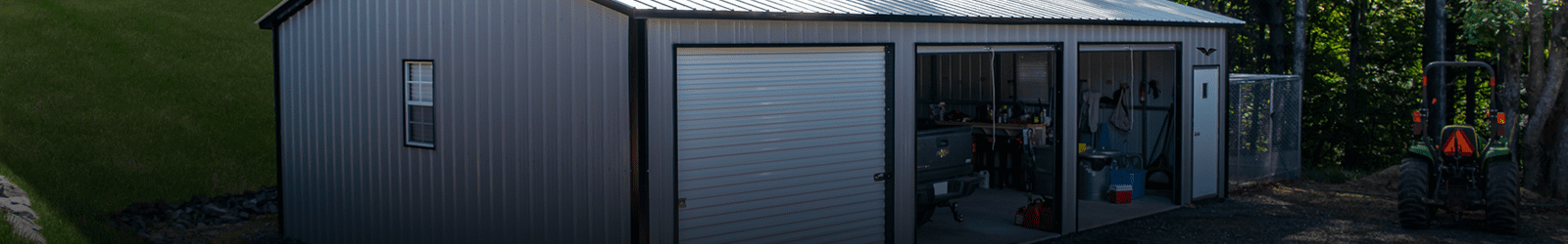 3 bay metal garage Metal Barn Garage Steel Building Shed for Sale