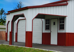 Two-car metal steel garage Metal Barn Garage Steel Building Shed for Sale