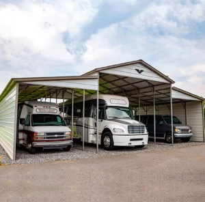 Three Bay metal Carport Metal Barn Garage Steel Building Shed for Sale