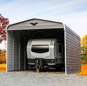 Rv Metal Enclosed Carport Metal Barn Garage Steel Building Shed for Sale