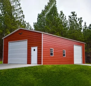2 door metal garage Metal Barn Garage Steel Building Shed for Sale