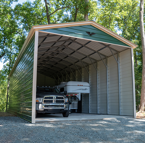 enclosed metal carport Metal Barn Garage Steel Building Shed for Sale