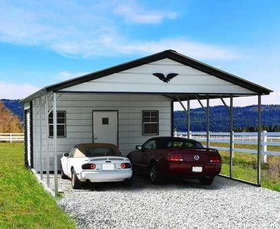 Metal Carport Combo Unit Metal Barn Garage Steel Building Shed for Sale