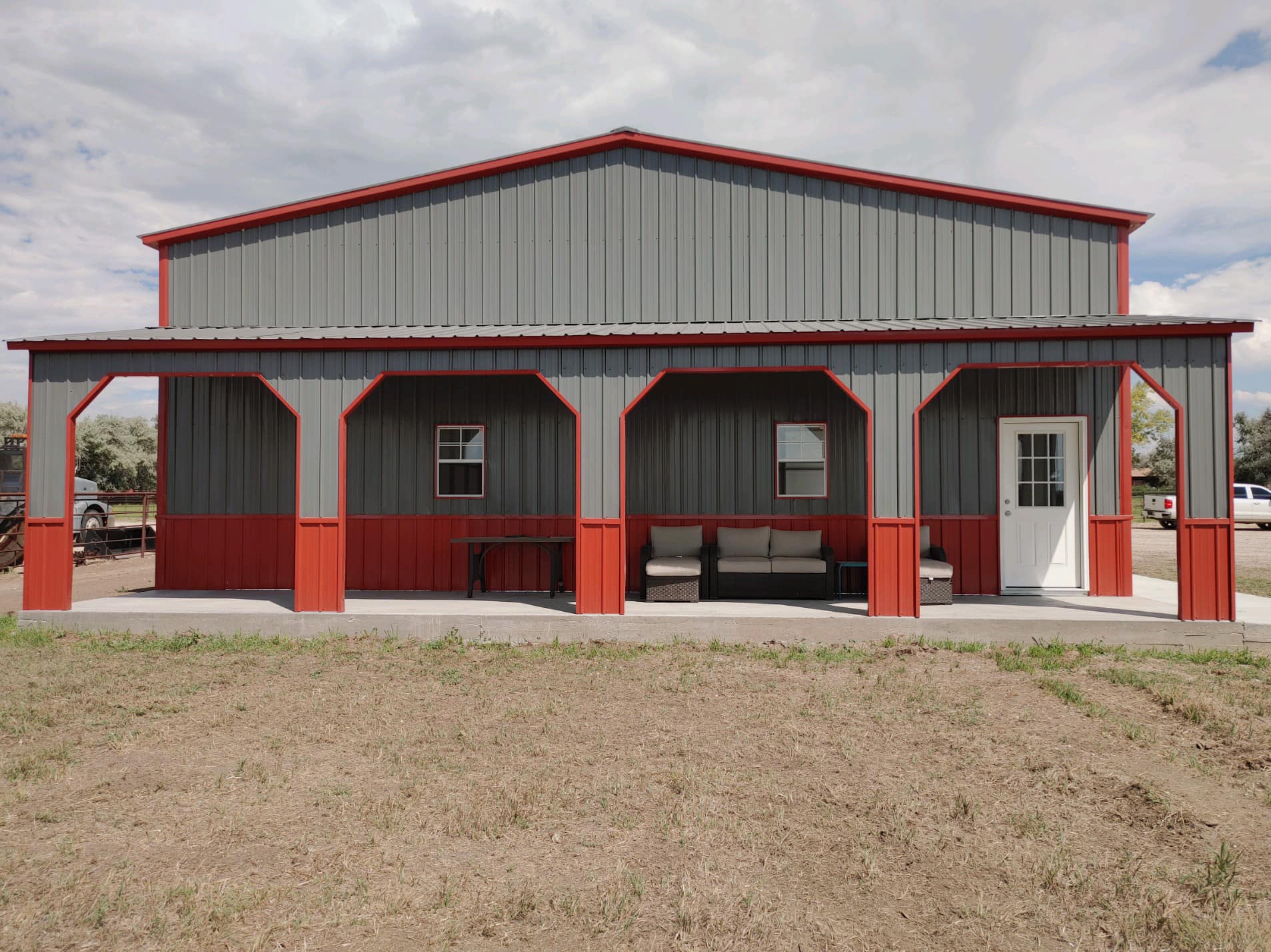 Side entry metal garage Metal Barn Garage Steel Building Shed for Sale