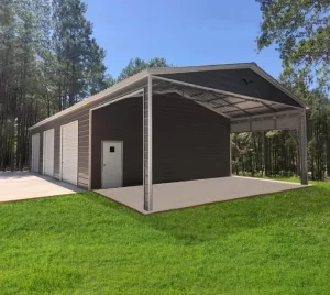 combo metal garage carport Metal Barn Garage Steel Building Shed for Sale