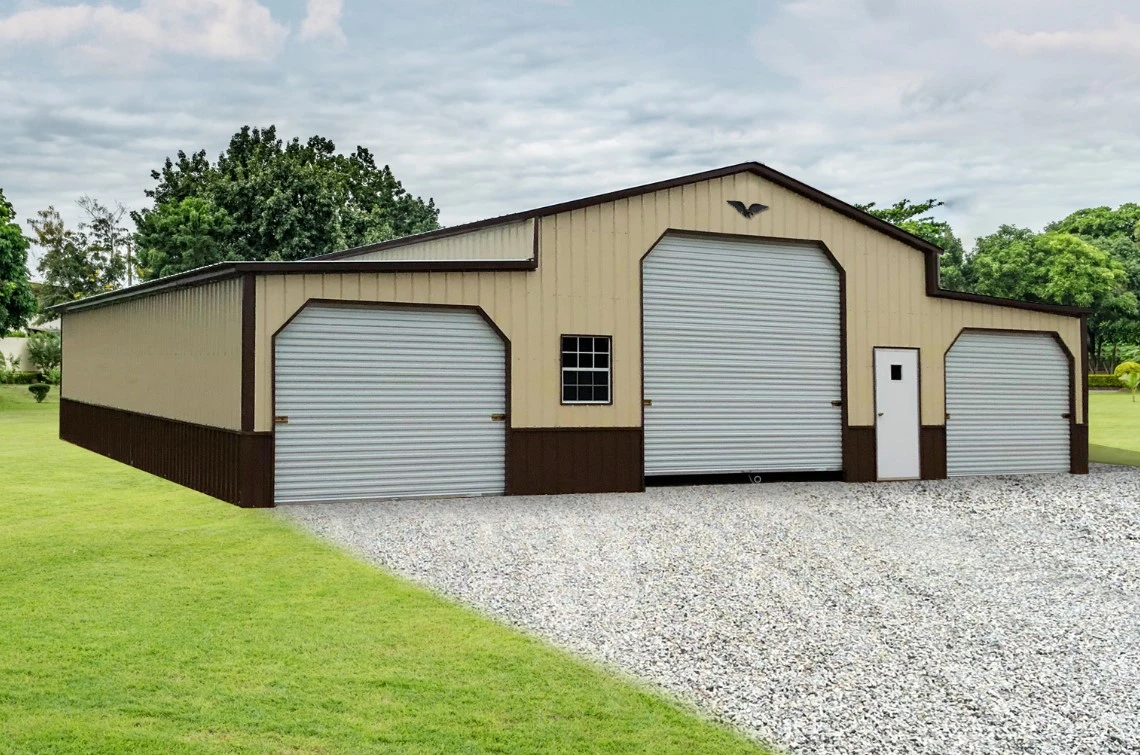 metal triple garage barn Metal Barn Garage Steel Building Shed for Sale