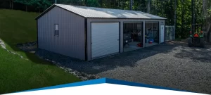 3 Bay Metal Garage Metal Barn Garage Steel Building Shed for Sale