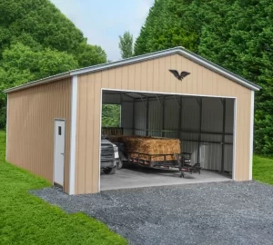 vertical roof metal garage Metal Barn Garage Steel Building Shed for Sale
