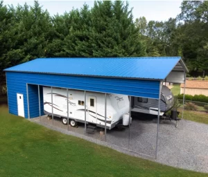 metal rv-cover-with-storage Metal Barn Garage Steel Building Shed for Sale