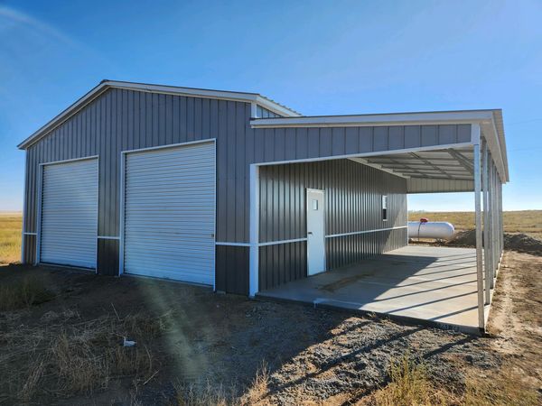 2 car garage Metal lean-to Metal Barn Garage Steel Building Shed for Sale