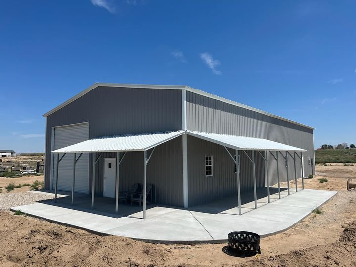 Metal garage with a lean to Metal Barn Garage Steel Building Shed for Sale